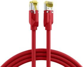EFB Elektronik TM31 Dätwyler 7702 Patchkabel, Cat7/Cat6a, S/FTP, RJ-45/RJ-45, 15m, rot