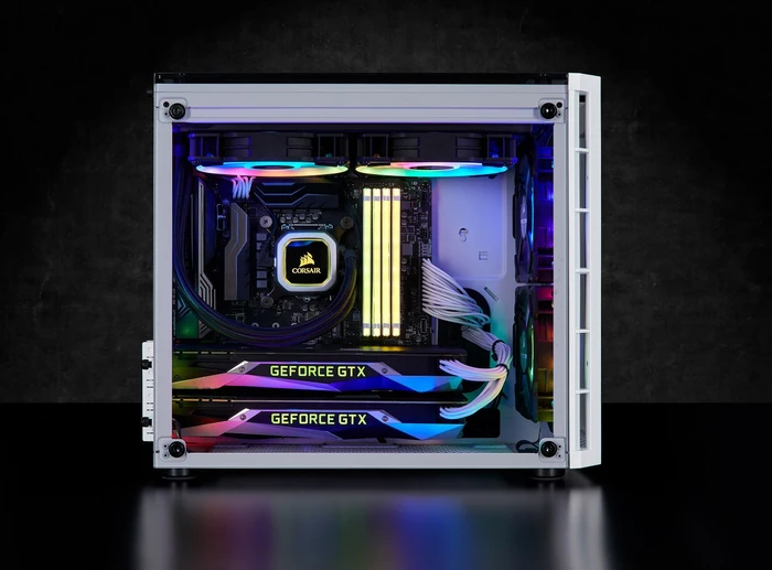 Corsair Crystal Series 280X RGB, weiß, Glasfenster