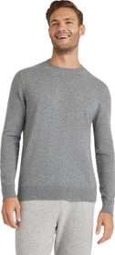 Falke Luxury Rundhals Pullover light greymel. (Herren)