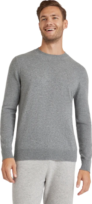 Falke Luxury Rundhals Pullover light greymel. (Herren)
