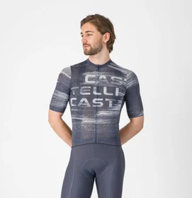 Castelli Stratus Logo Trikot kurzarm twilight blue/winter sky (Herren)