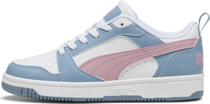 Puma Rebound V6 Lo puma white/poised pink/cool blue (Junior)