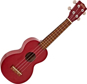Mahalo Kahiko Series Soprano Ukulele Transparent Red