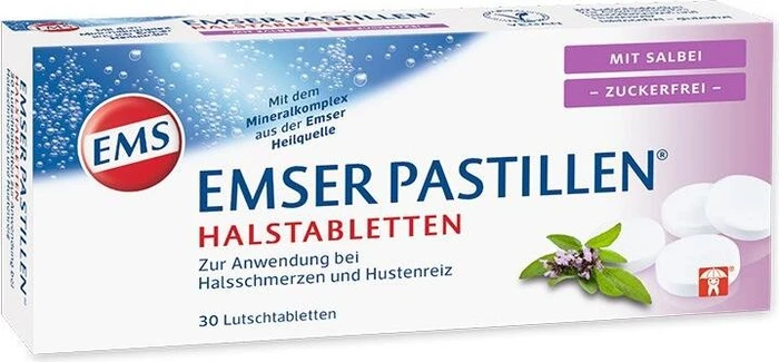 Emser Pastillen zuckerfrei mit Salbei, 30 Stück