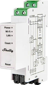 Shelly Pro 3EM V2, DIN-Schienen-Stromverbrauchsmessgerät, 3-Phasen, 120A, Strommesssensor