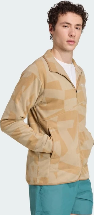 adidas Terrex Multi Printed Fleece Jacke cardboard/blanch cargo (Herren)