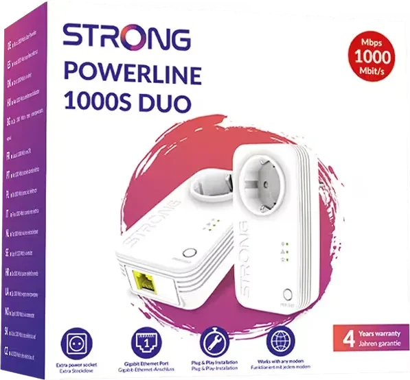 Strong Powerline 1000S Duo, HomePlug AV2, RJ-45, 2er-Pack