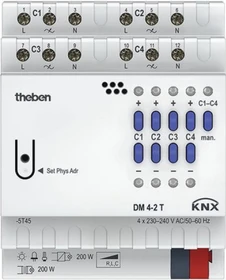 Theben DM 4-2 T KNX Universal-Dimmaktor 4-fach, 200W, 4TE REG (4940280)