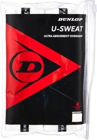 Dunlop U-Sweat Overgrip Griffband weiß, 12 Stück