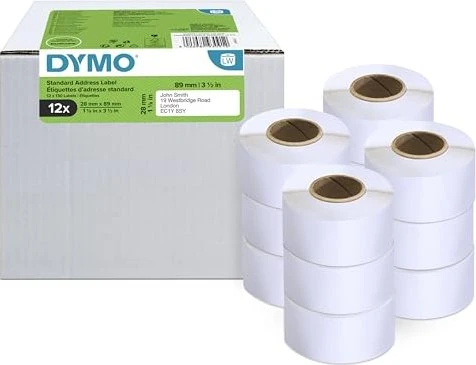Dymo Etiketten LabelWriter 99010, 89x28mm, weiß, 12er-Pack (1560 Etiketten)