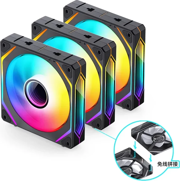 Jonsbo ZL-120B, schwarz, 120mm, 3er-Pack