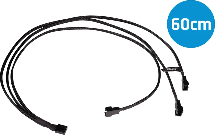 Alphacool 4-Pin auf 3x 4-Pin Verteiler, sleeved, 60cm, schwarz