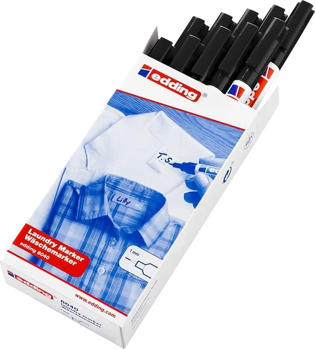 edding 8040 Wäschemarker schwarz, 10er-Pack