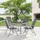 Juskys Milano Gartenmöbel-Set grau, 5-tlg. (23718)