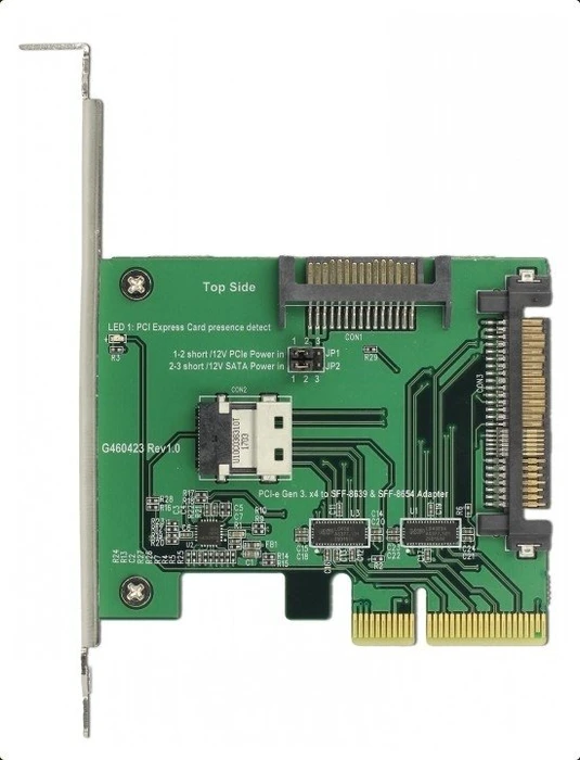 DeLOCK PCIe -> U.2 2.5", PCIe -> Slim SAS SFF-8654