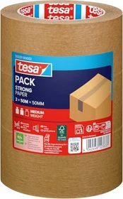 tesa tesapack Paper ecoLogo braun, Klebeband, 50mm/50m, 3 Stück