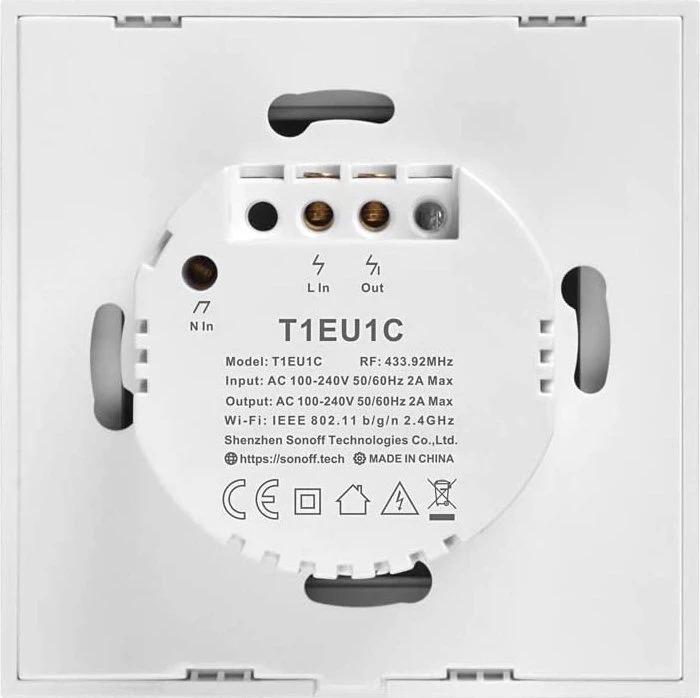 Sonoff TX T1EU1C Smart Wall Switch weiß, 1-fach