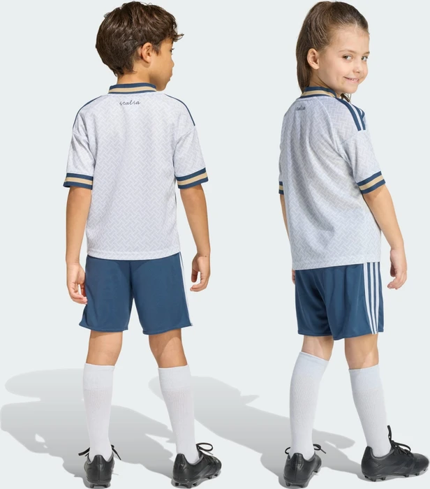 adidas Italien 2026 Auswärtsausrüstung kurzarm aeroblue (Junior)