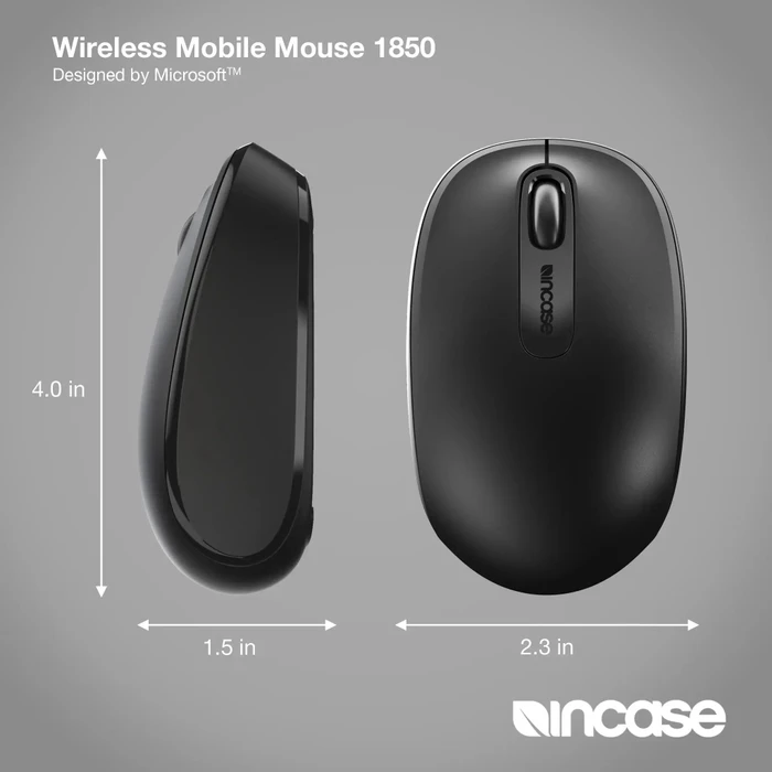 Incase Wireless Mobile Mouse 1850 Black, schwarz, USB