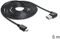 DeLOCK EASY-USB 2.0 Kabel, USB-A 90° horizontal gewinkelt [Stecker] auf Mini-USB [Stecker], 5m Vorschaubild