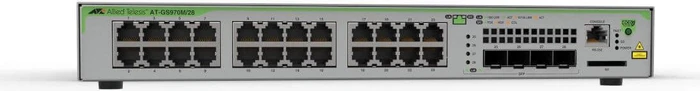 Allied Telesis CentreCOM GS970M Desktop Gigabit Managed Switch, 24x RJ-45, 4x SFP