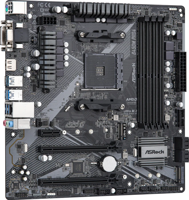 ASRock B450M Pro4 R2.0 (AMD AM4)