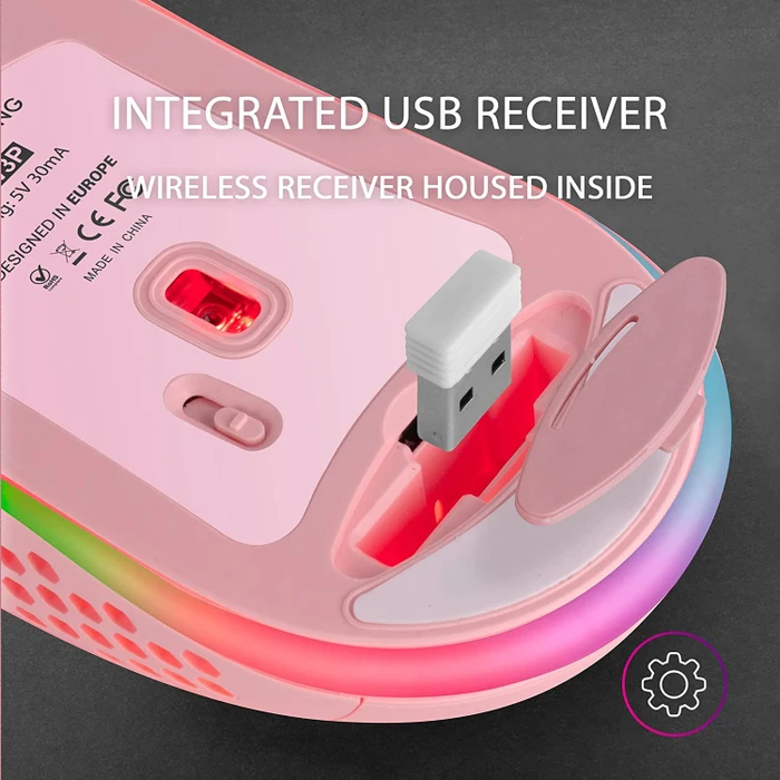 Mars Gaming MMW3P Wireless rosa, USB