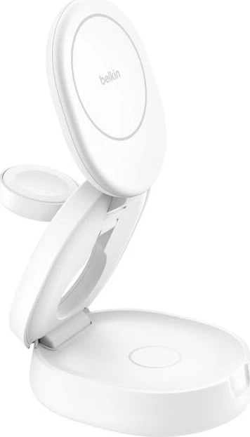 Belkin BoostCharge Kompakte magnetische 3-in-1-Ladestation (15W) weiß