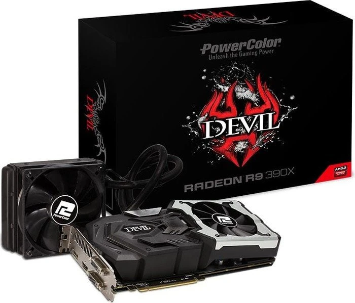 PowerColor Radeon R9 390X Devil, 8GB GDDR5, 2x DVI, HDMI, DP