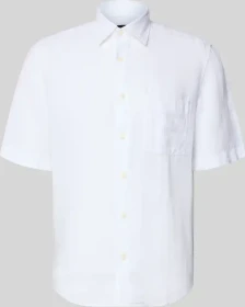 Marc O'Polo Regular Leinen Hemd kurzarm weiß (Herren)