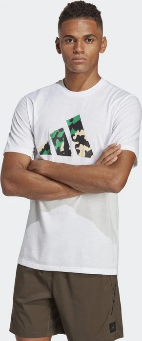 adidas Train Essentials Seasonal Logo Training Funktionsshirt kurzarm weiß (Herren)