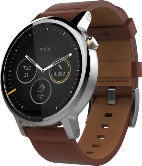 Motorola Moto 360 2nd Gen. 46mm silber/braun