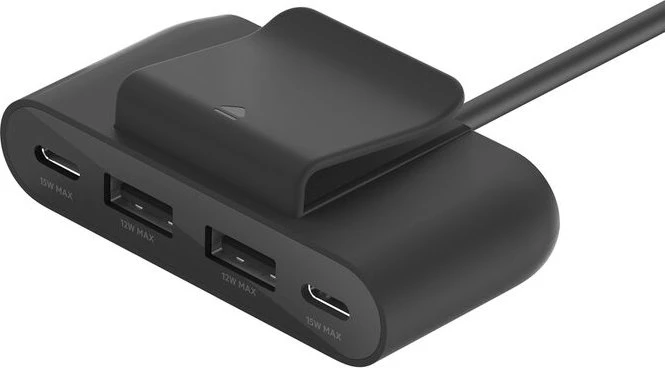 Belkin BoostCharge 4-Port USB Splitter, schwarz, USB-C [Stecker]