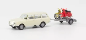 Herpa Wartburg 353 '66 Tourist mit Anhänger und 2x Simson