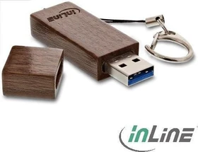 InLine woodline Walnuss 8GB, USB-A, USB 3.2 Gen 1×1