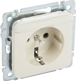 Legrand Creo Steckdose mit Beschriftungsträger, mandelweiß