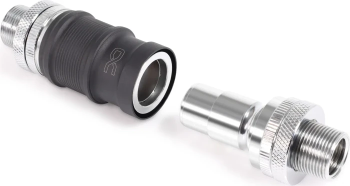 Alphacool ES Schnellverschluss BLH1A PushIn Set IG mit Schottverschraubung, 2x G1/4" IG/IG