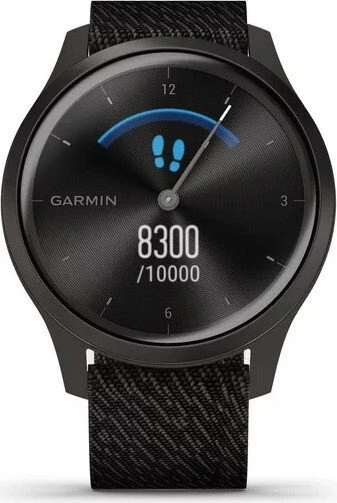 Garmin vivomove Style Aktivitäts-Tracker black pepper woven/graphite