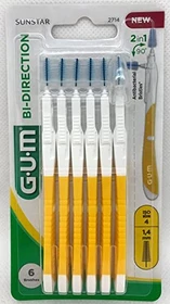 Sunstar Gum Bi-Direction Interdentalbürste 1.4mm gelb, 6 Stück