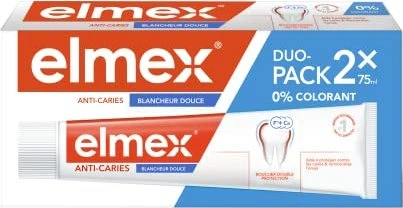 Elmex Doppelpack Kariesschutz Zahncreme, 150ml (2x 75ml)