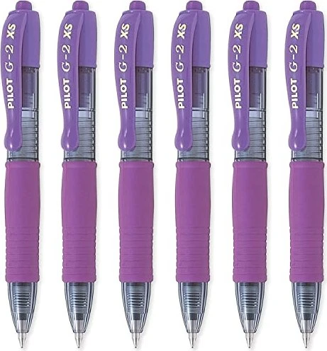 Pilot G2-7 Medium Tintenroller (Mine) violett, 6er-Pack
