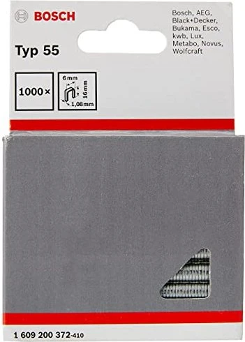 Bosch Professional Typ 55 Tacker-Klammern, 16x6mm, 1000 Stück
