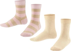 Falke Happy Stripe Socken sand mel., 2 Paare (Junior)
