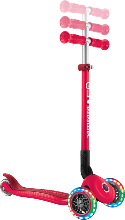 Globber Primo Foldable Lights Kickboard rot