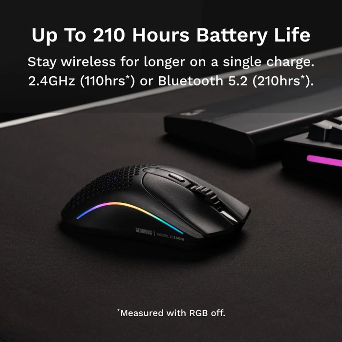 Glorious Model O 2 Mini Wireless schwarz matt, USB/Bluetooth