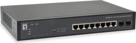 LevelOne GEP Desktop Gigabit Smart Switch, 8x RJ-45, 2x SFP, 70W PoE+ (GEP-1051 / 52089903)
