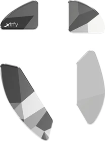 Cherry Xtrfy M4 / M4 Wireless Glass Skates, Mausgleiter, Litus White, grau/weiß