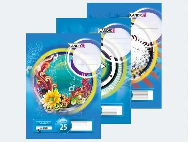Landré Schulheft, A4, Lineatur 25, 32 Blatt, 10er-Pack