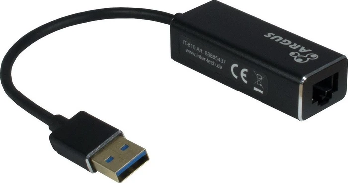 Inter-Tech Argus IT-810 LAN-Adapter, RJ-45, USB-A 3.0 [Stecker]