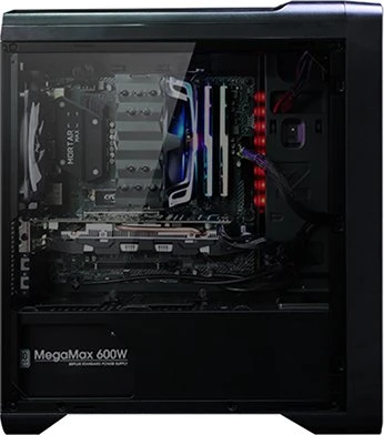 Zalman M3, schwarz, Glasfenster